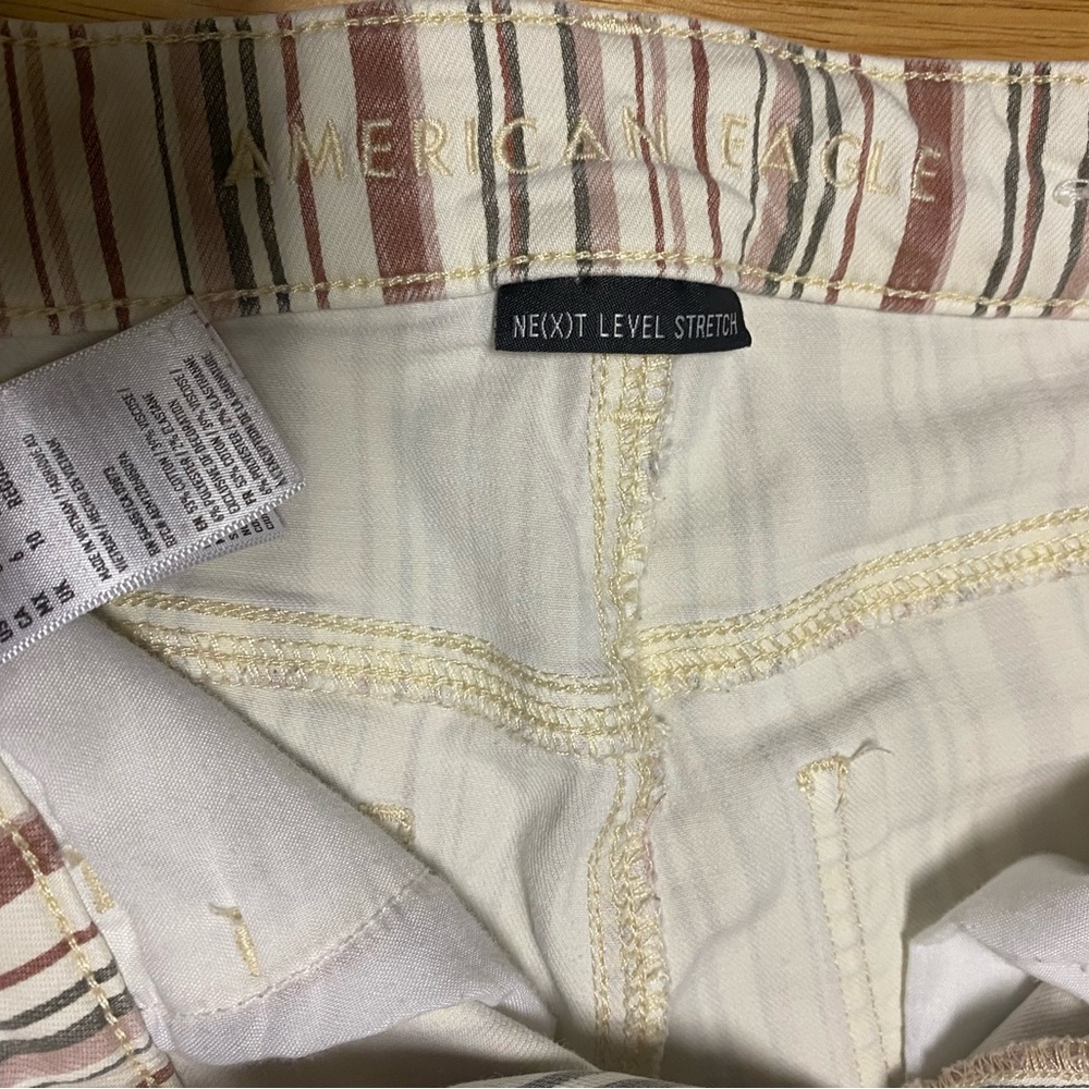 American Eagle Hi-Rise Jegging Women’s Size 6 Multi Striped Pants Skinny Jeans - Picture 6 of 14